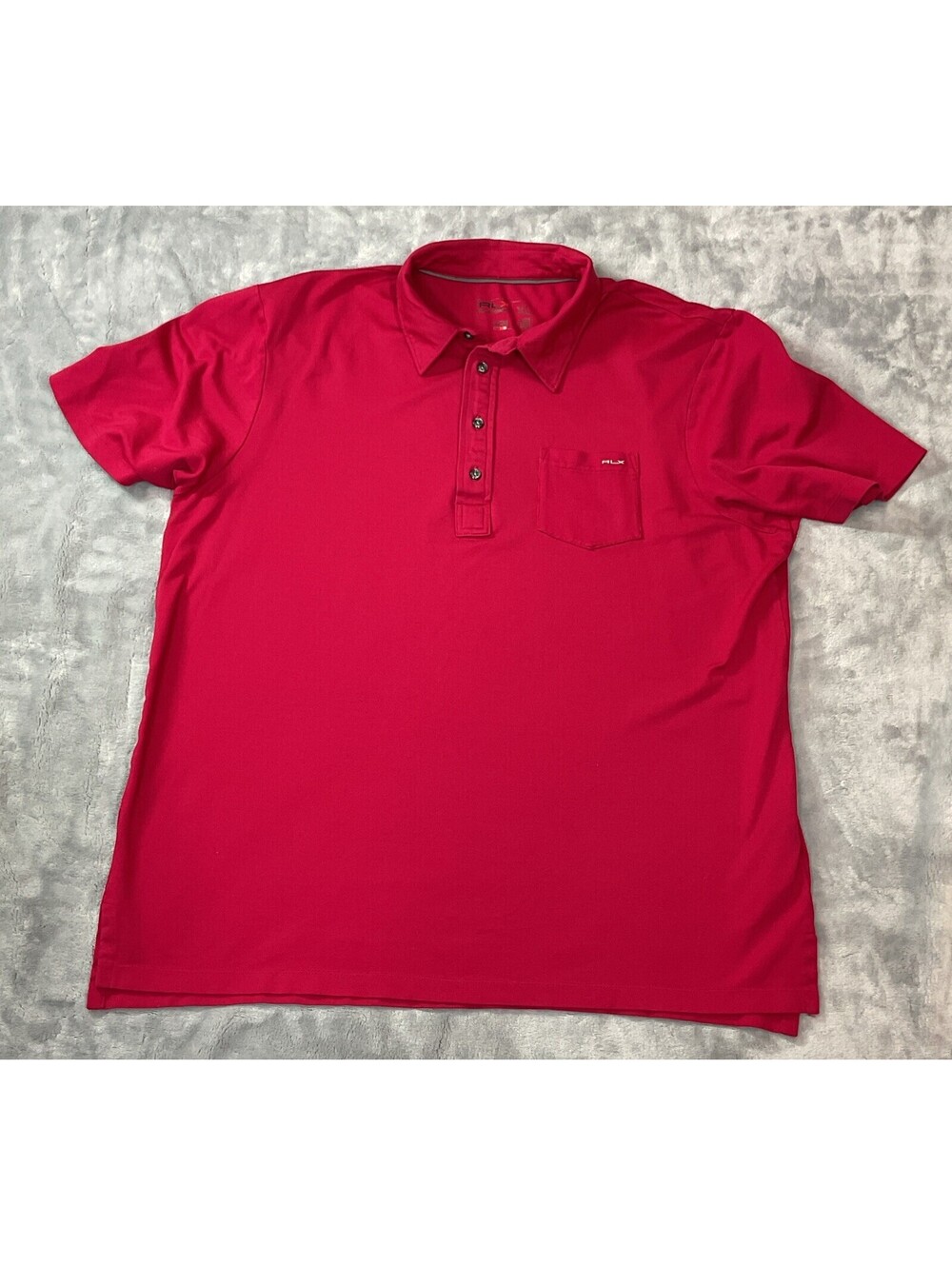 RLX Ralph Lauren Polo Shirt Mens  XL Pink Short Sleeve Polyester Stretch